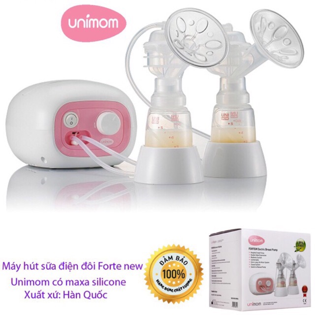 Máy hút sữa diện đôi cao cấp Unimom Forte New - Unimom Có Maxa Silicone- Chính hãng