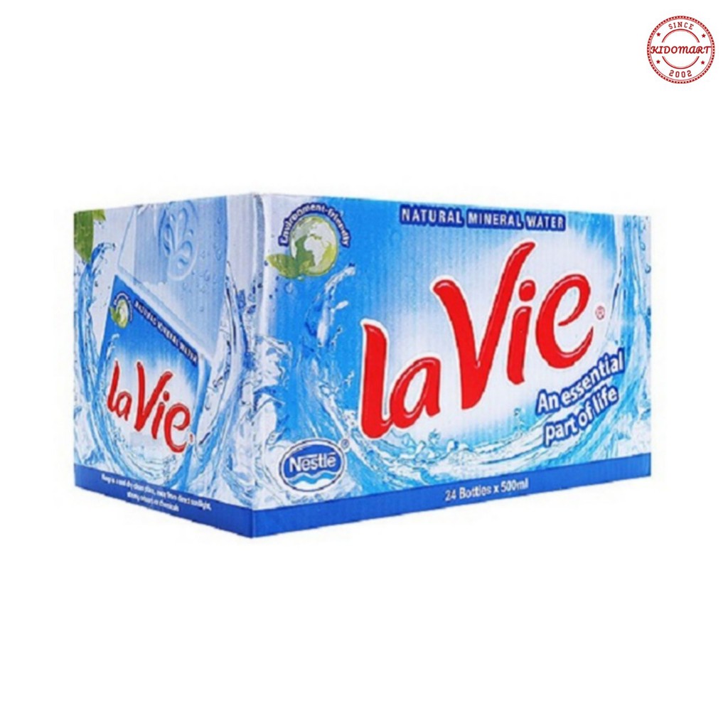 Thùng Nước Khoáng Lavie 24 Chai 350ml / 500ml (Giao Hàng: Now / Grab)