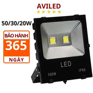 Đèn pha LED 50W 30w 20w IP66 siêu sáng chiếu sáng ngoài trời ánh sáng trắng, ánh sáng vàng, đèn xưởng, đèn công trình