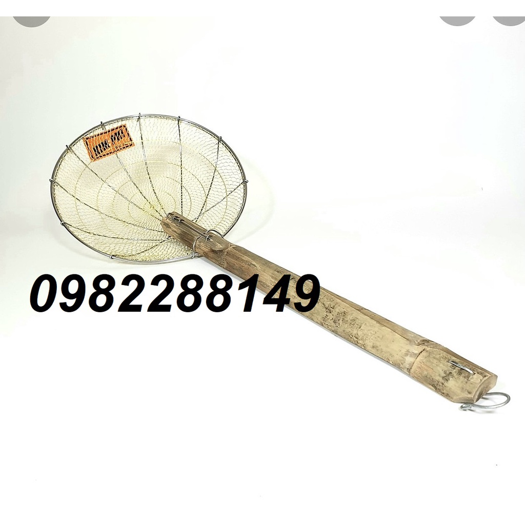 VỢT VÒNG INOX CÁN GỖ VỚT XƯƠNG ĐK 30CM