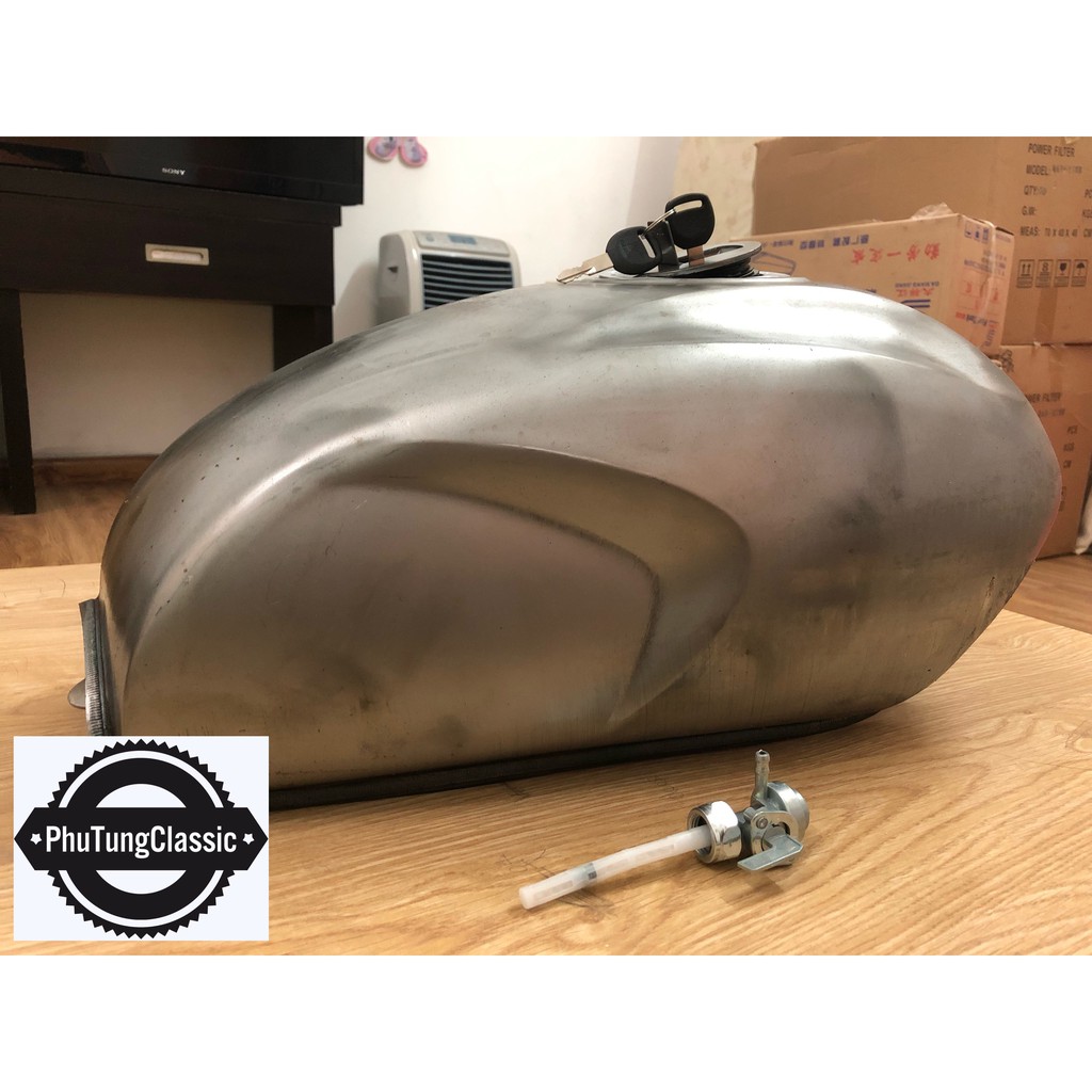 Bình Xăng độ gò lớn, đầy đủ khóa nắp bình