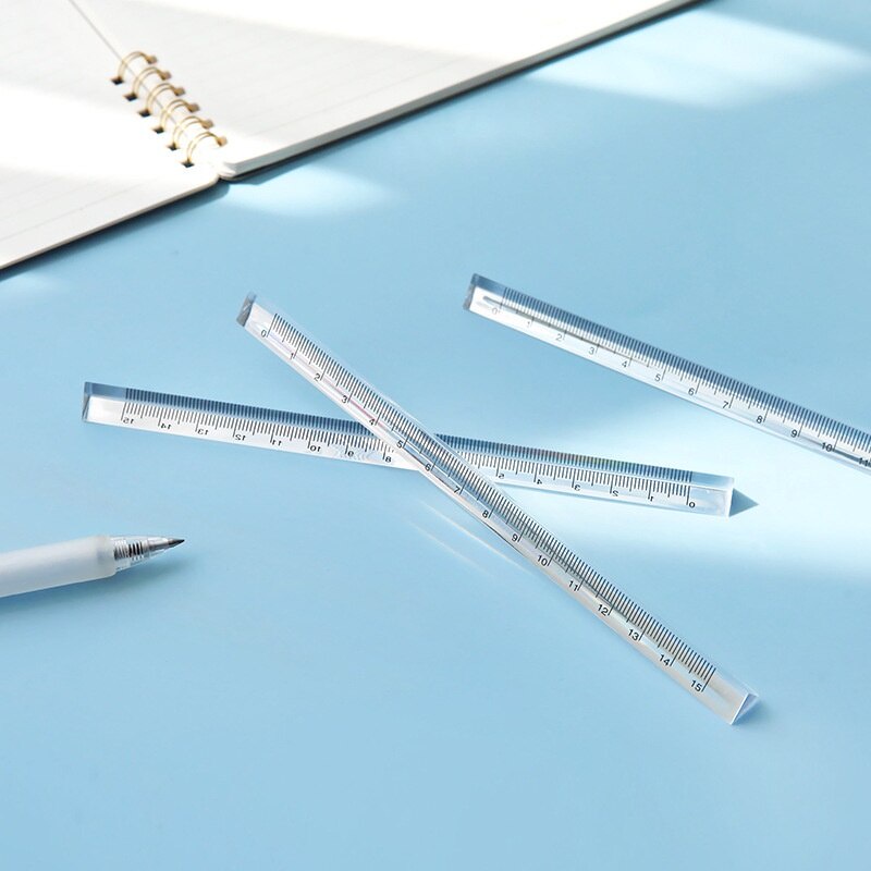 Thước Kẻ Hình Tam Giác Bằng Nhựa Trong Suốt