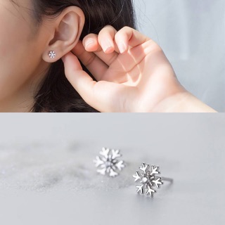 Bông tai hoa tuyết. Bạc 925. Kèm hộp trang sức