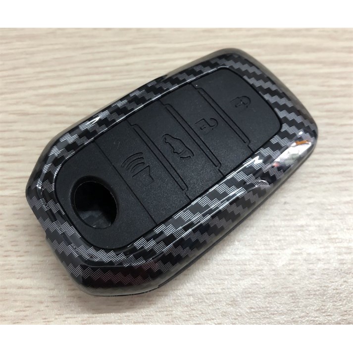 Ốp chìa khóa vân cacbon - toyota - CAMRY-INNOVA-FORTUNER - 2014-2018 - rav4 (4 nút)