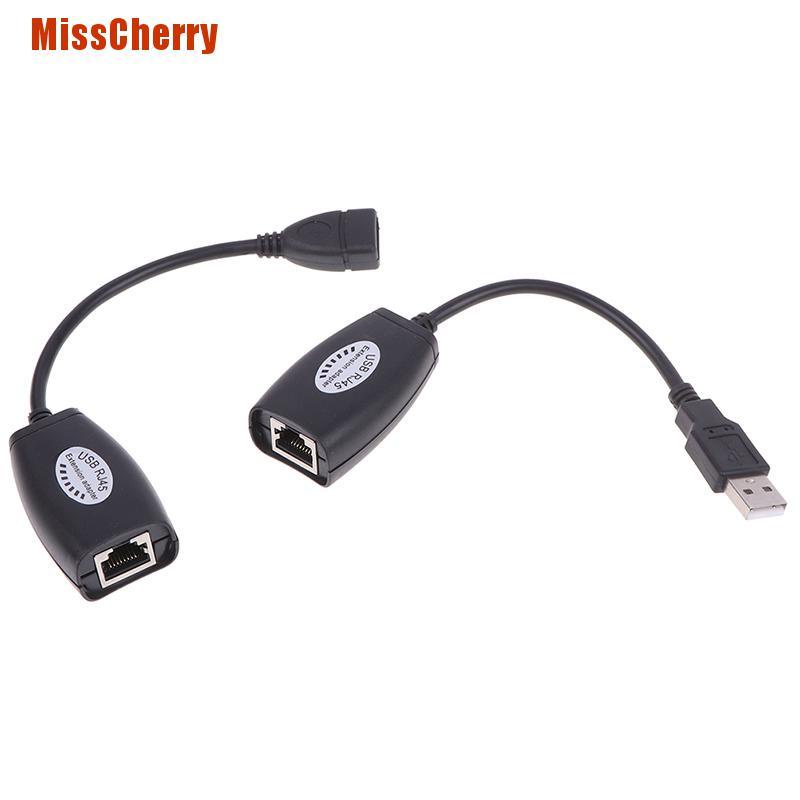 [MissCherry] Usb Utp Extender Adapter Over Single Rj45 Ethernet Cat5E 6 Cable Up To 150Ft