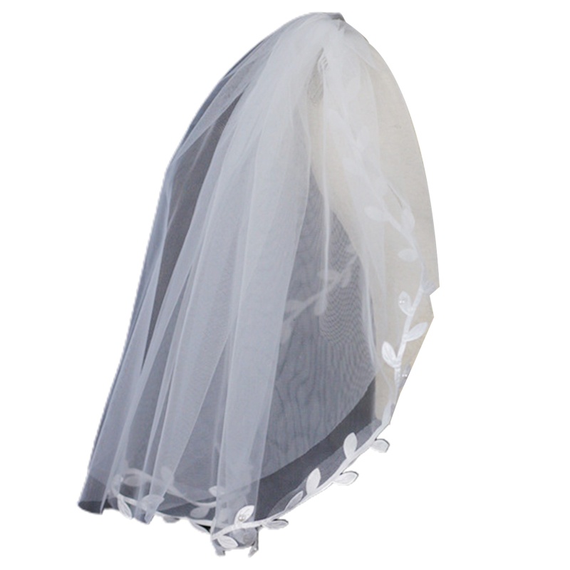 Mạng Che Mặt 2 Tầng Kèm Lược Cho Cô Dâu 14-6 Tuổi