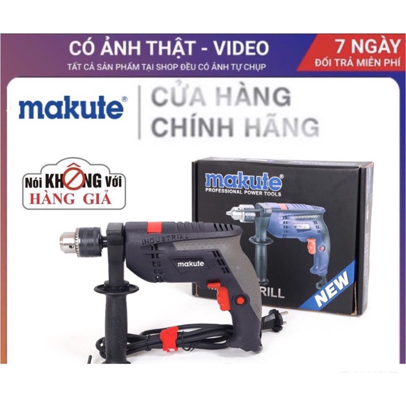 MÁY KHOAN ĐỘNG LỰC MAKUTE ID003 (  TẶNG MŨI KHOAN TƯỜNG BẢO HÀNH CHÍNH HÃNG 6 THÁNG LỖI 1 ĐỔI 1 TRONG 7 NGÀY