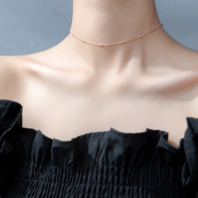 925 Silver Plated Necklace with Beautiful Round Beads