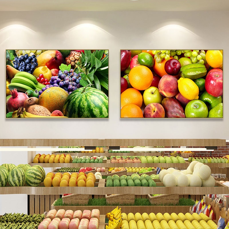 Tranh Treo Tường Trang Trí Hình Quả Dứa/Trái Cây Hiện Đại Giá Đỡ