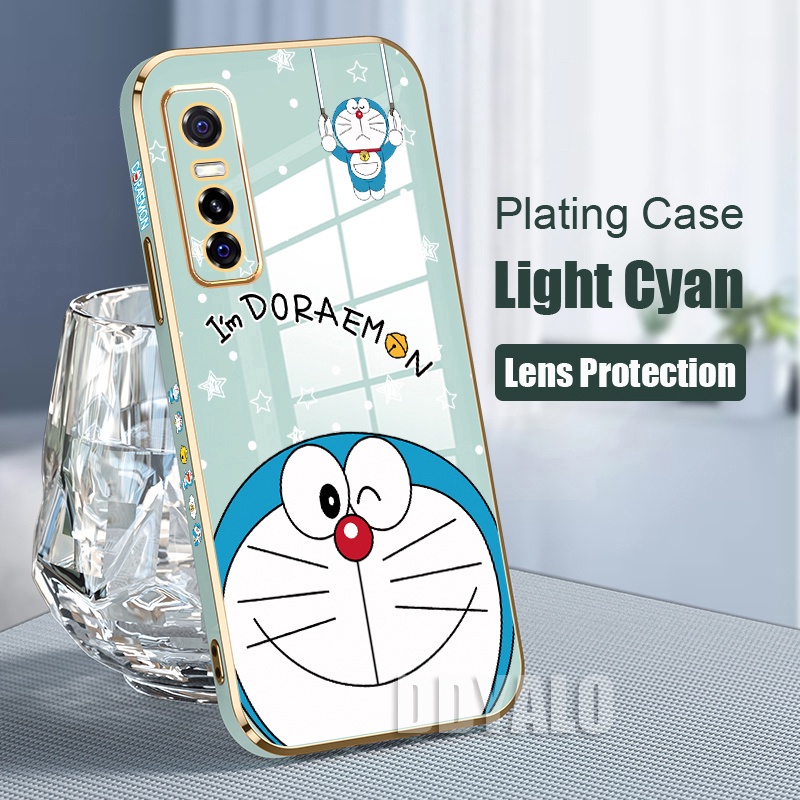 Ốp Điện Thoại Viền Vuông In Hình Doraemon Cho Samsung A13 A23 A33 A53 A73 5G A54 A34 5G