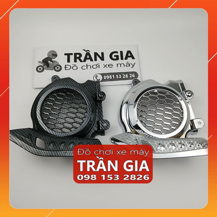 Ốp che quạt gió xe VISION năm 2021-2022-2023 đời mới nhất két nước xi inox cacbon - phụ kiện trang trí