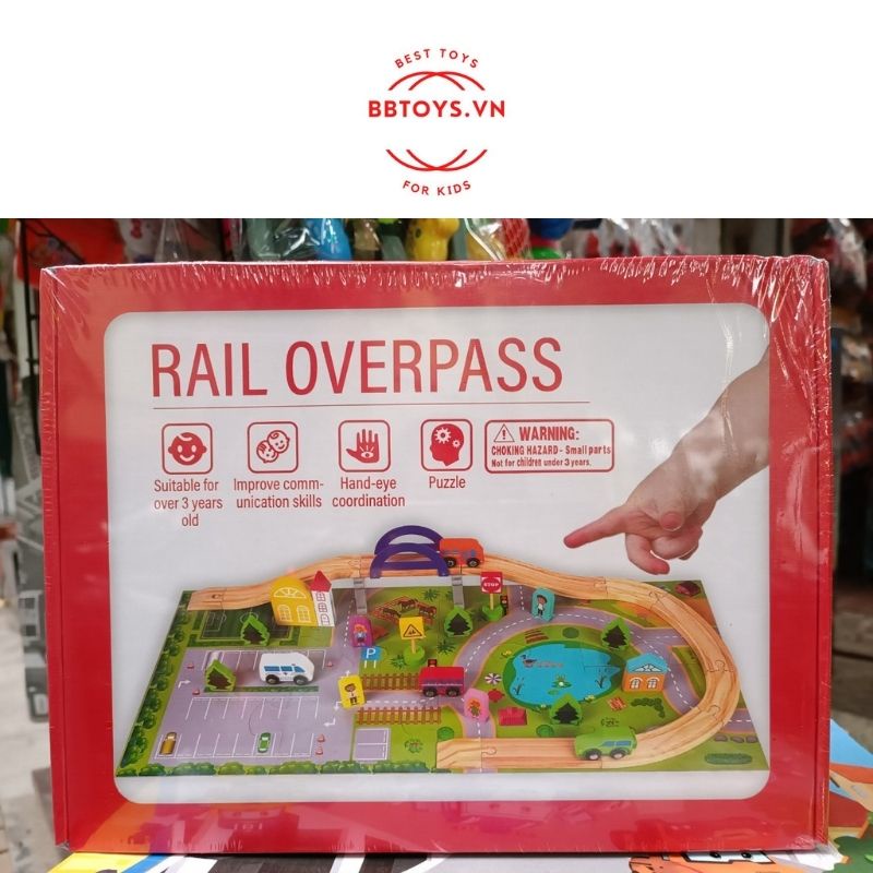Đồ chơi gỗ lắp ráp mô hình giao thông đô thị giúp bé thông minh (bbtoys: 19)