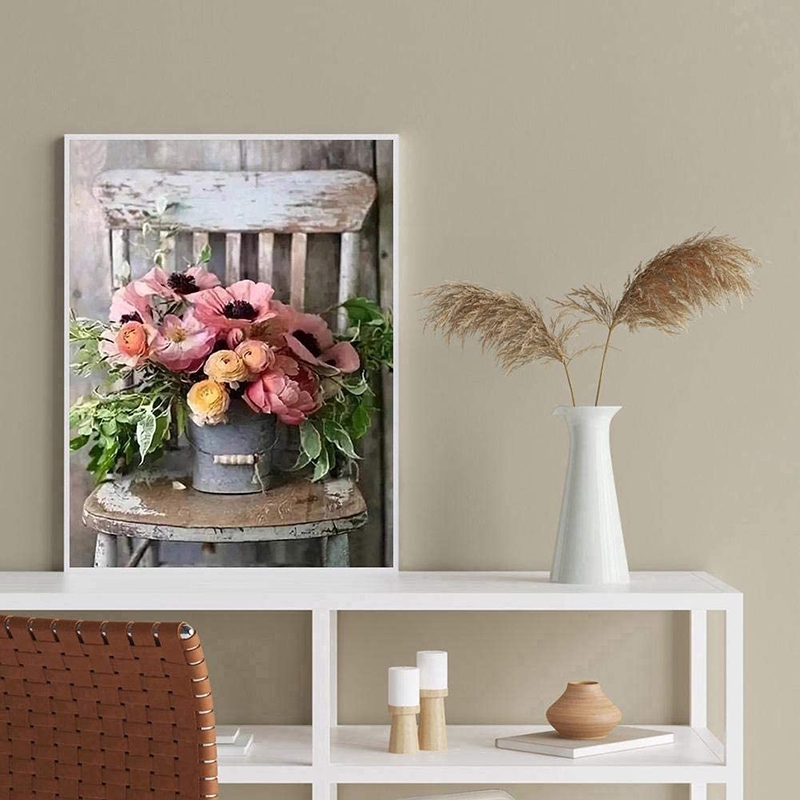 Bộ Tranh Đính Đá 5d Tự Làm Hình Phong Cảnh Hoa Hồng 30x40 cm