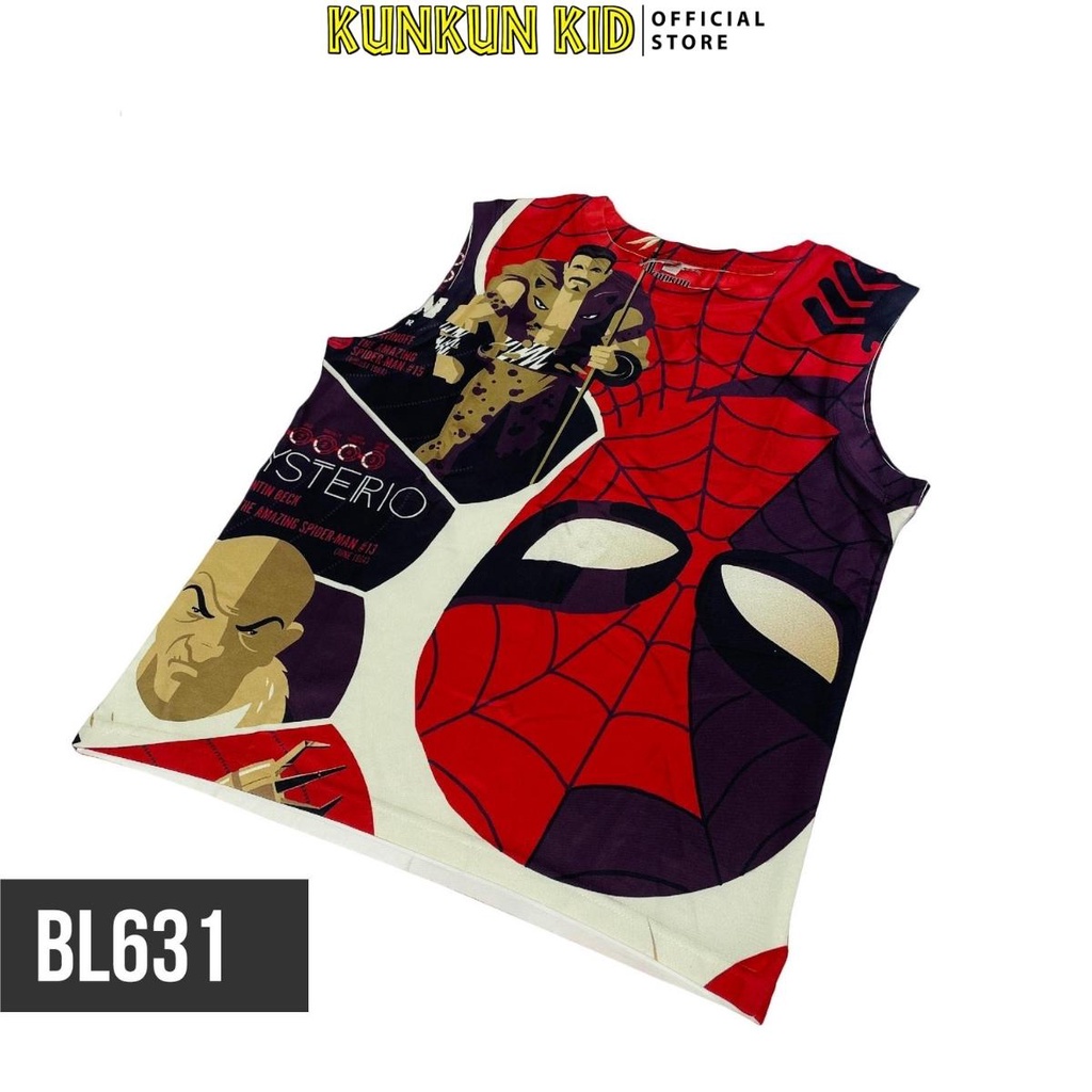 Quần áo bé trai chất Thun lạnh in hình người nhện spiderman Kunkun Kid BL631