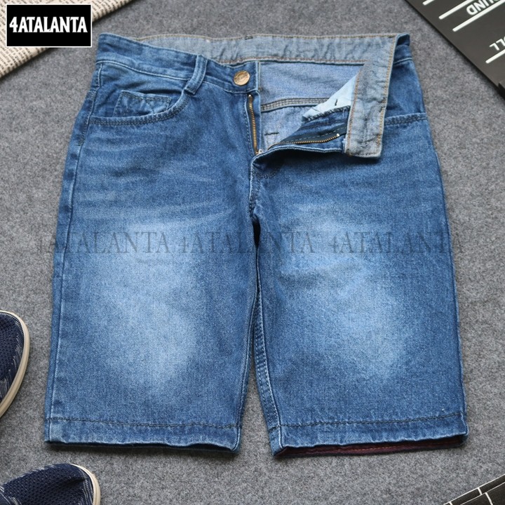 Quần short jean nam thời trang vải dày đẹp màu xanh 4AT - QSJ - 241 | quần ngắn nam – 4ATALANTA