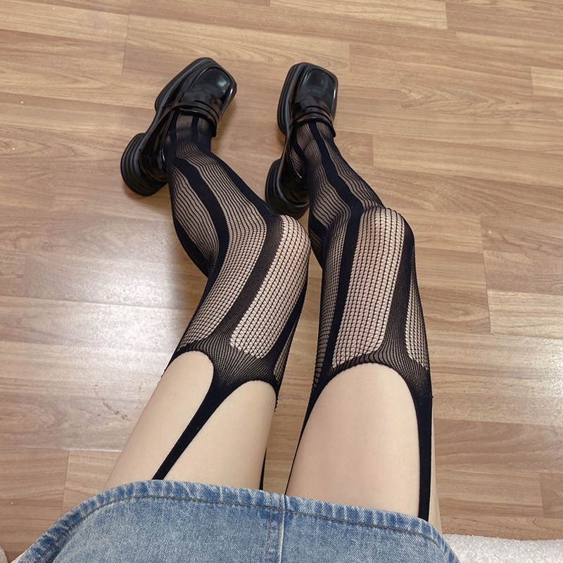 Xiangbao Quần Tất Lưới Dài Khoét Rỗng Gợi Cảm Dự Tiệc Cho Nữ