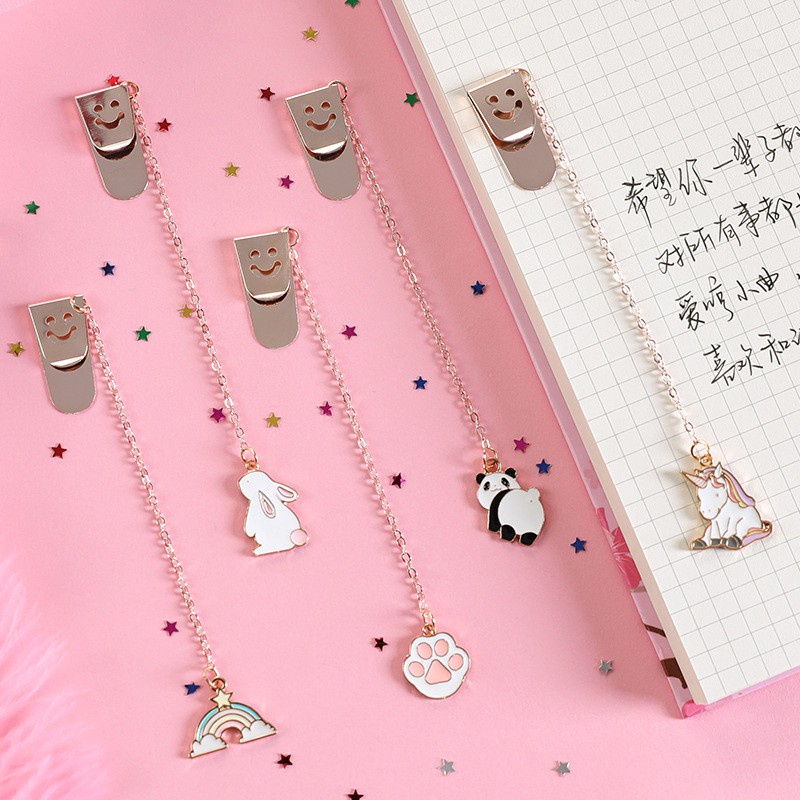 Bookmark ngăn sách đánh dấu bằng kim loại nhiều hình thú siêu ngộ nghĩnh