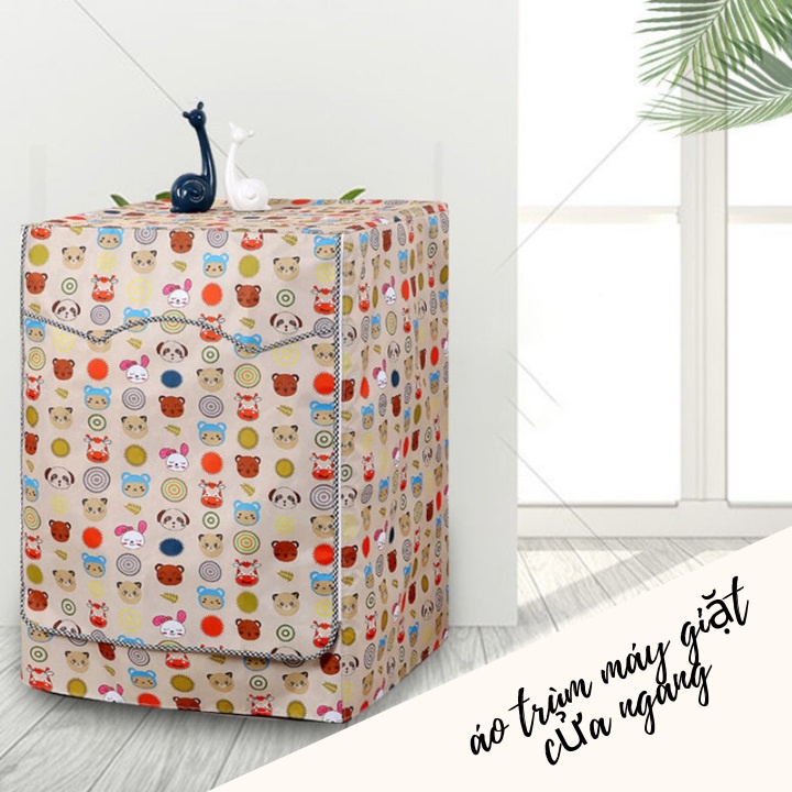 Bọc máy giặt cửa ngang vải bạt cao cấp loại dày đẹp Dotina BN01