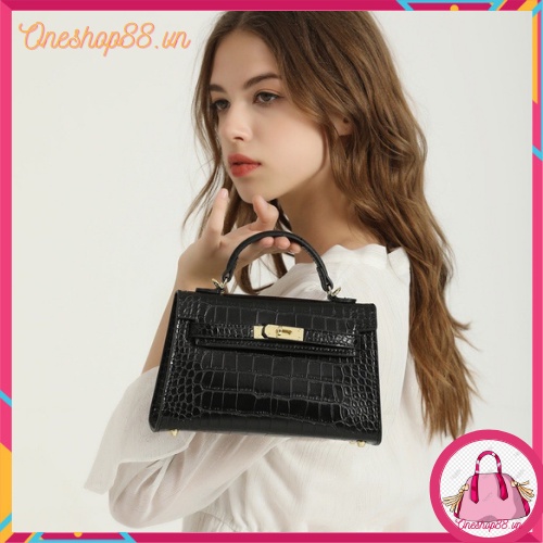 Túi xách nữ thời trang HM mini size 20,da rắn, sần màu trắng, đen,nâu, bò, đeo vai, đeo chéo - ONESHOP88.VN
