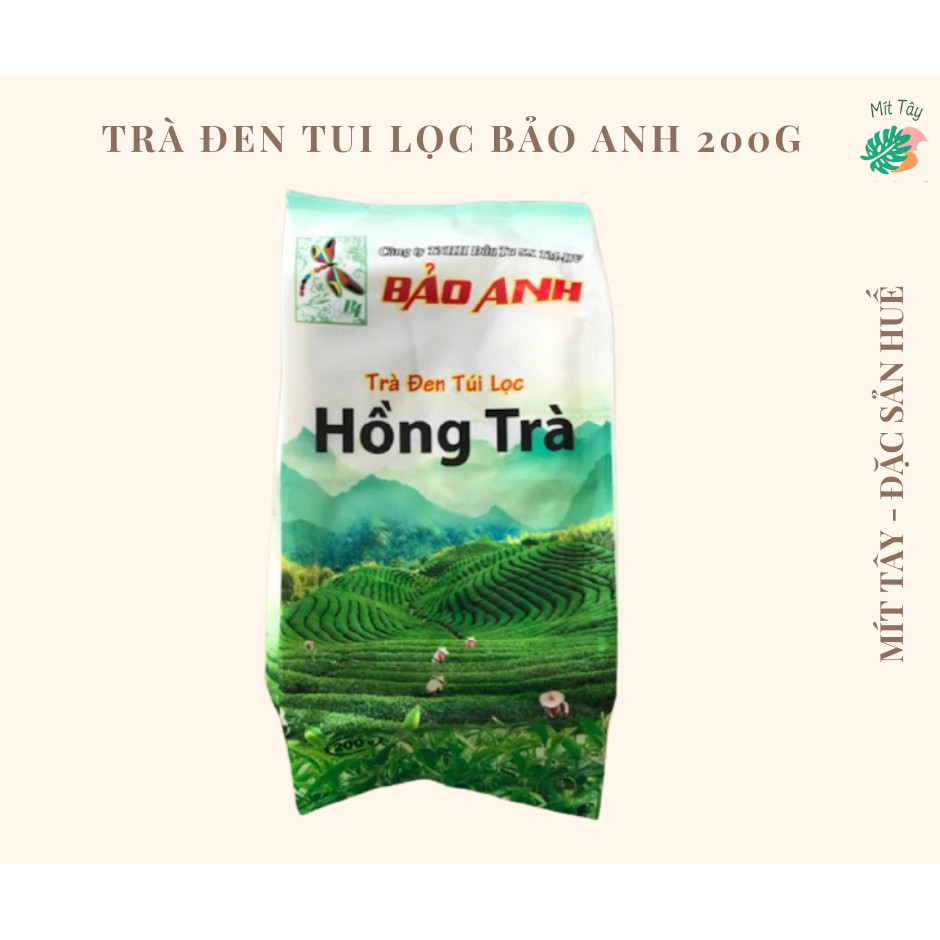TRÀ ĐEN TÚI LỌC BẢO ANH HỒNG TRÀ 200GRAM - MÍT TAY