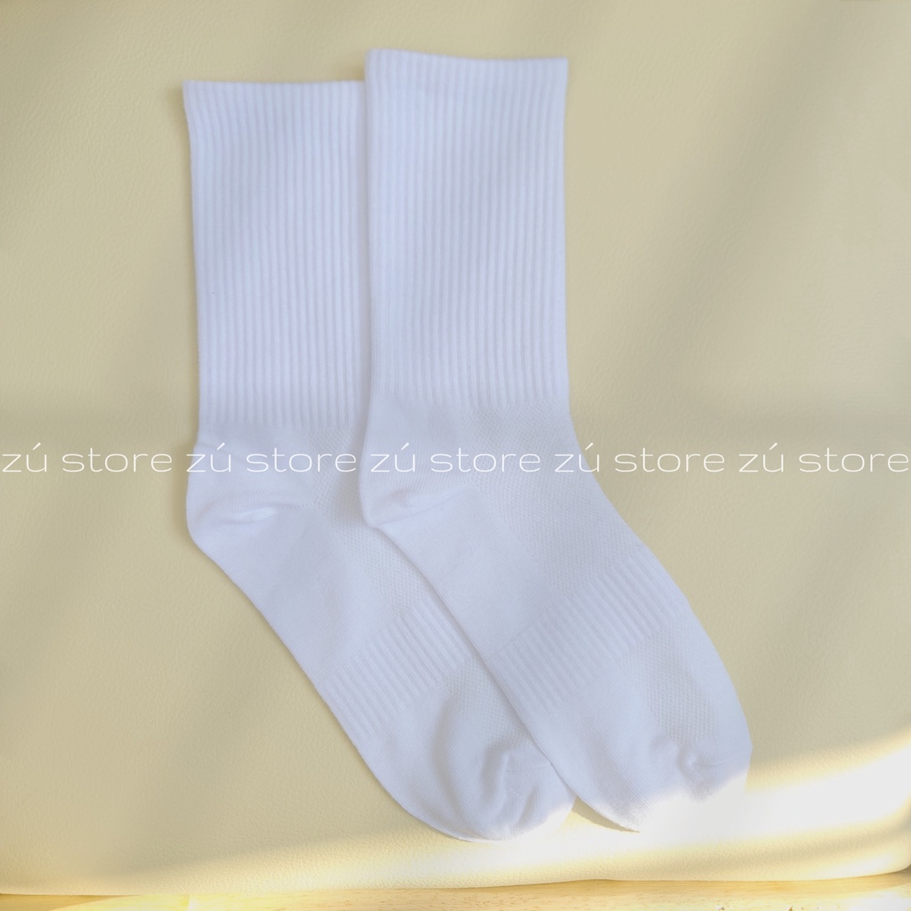 Tất unisex trắng đen giữa bắp chân tag i miss you
