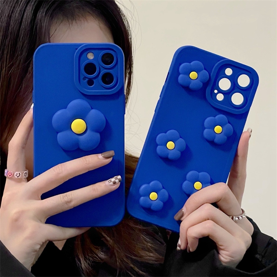 Ốp Điện Thoại TPU Họa Tiết Hoa 3D Bảo Vệ Camera Cho iPhone 7 8 11 12 13 pro max 6 6S Plus 12 MINI SE2020 XR X XS max