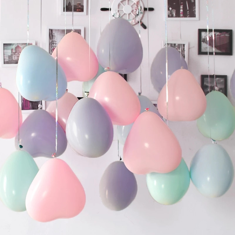 Set 30 Bong Bóng 10 Inch Hình Trái Tim Trang Trí Tiệc Cưới