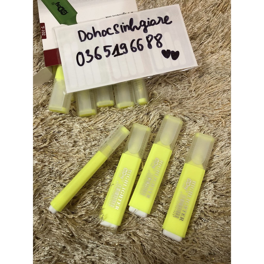 Bút Nhớ Dòng Nhiều Màu Vàng Bút Highlighter