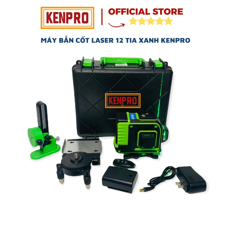 Máy Cân Mực Laser KenPro 12 Tia Xanh Bắn Cốt Thăng Bằng Laser Bảo Hành 6 Tháng