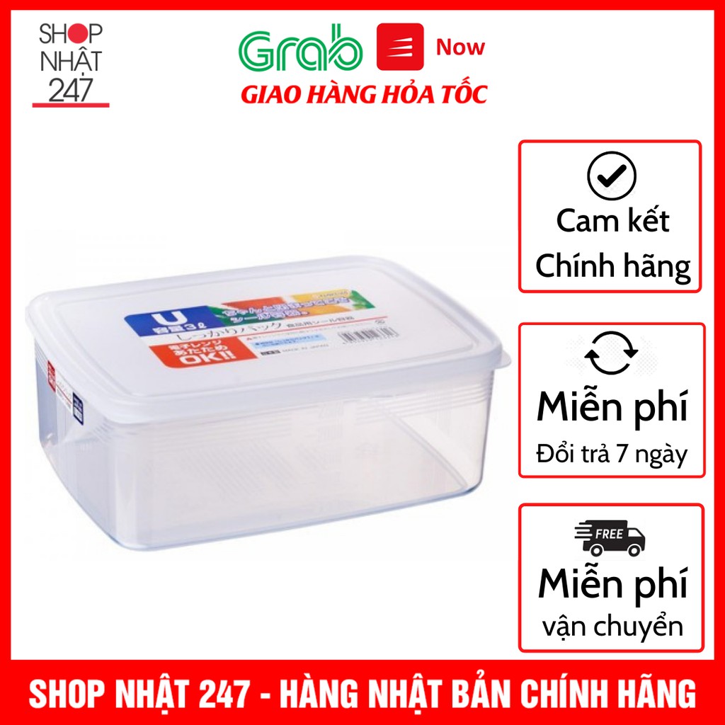 Hộp đựng thực phẩm cỡ lớn 3L nhựa cao cấp chịu nhiệt Nakaya Nhật Bản