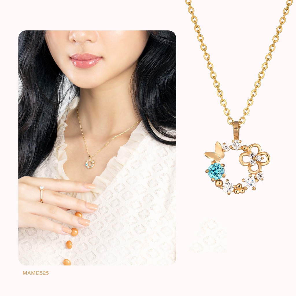 Mặt Dây Chuyền Vàng 14k Blossom MDMAMD525 Huy Thanh Jewelry