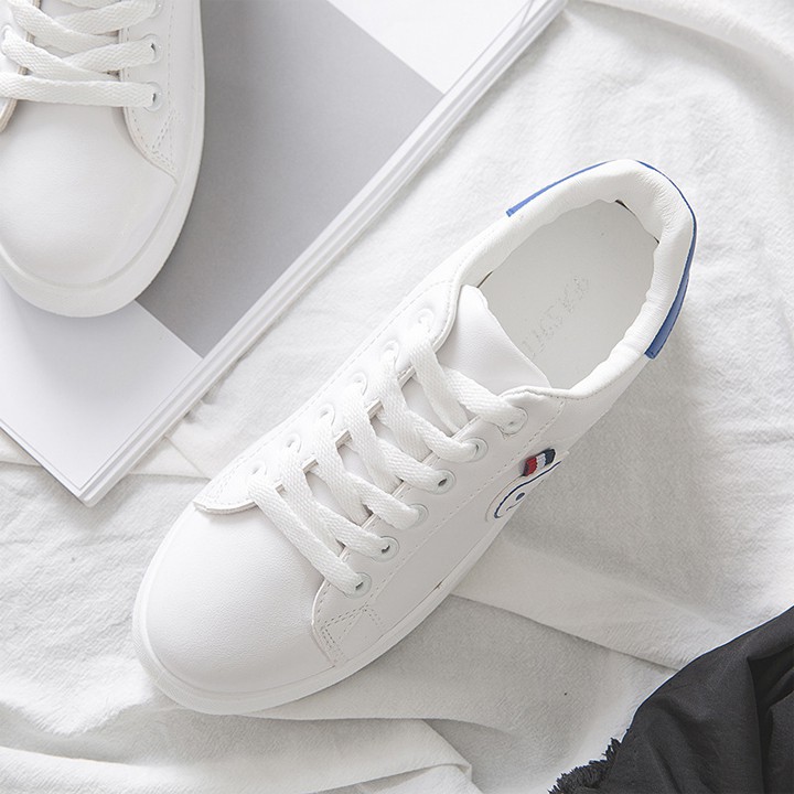 [Sale 3 Ngày] giày sneaker Hàn quốc nữ mặt cười gót 3 màu (đen, đỏ, xanh)