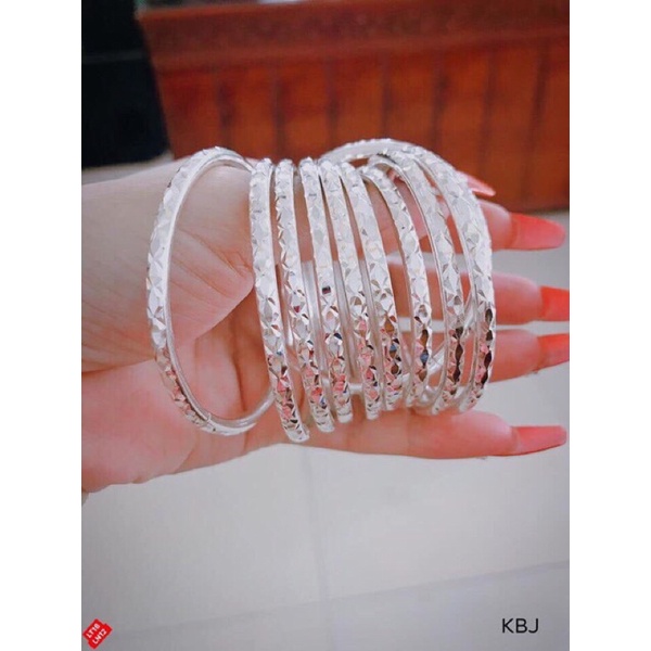 Vòng tay nữ, vòng tay bạc phay sáng đẹp
