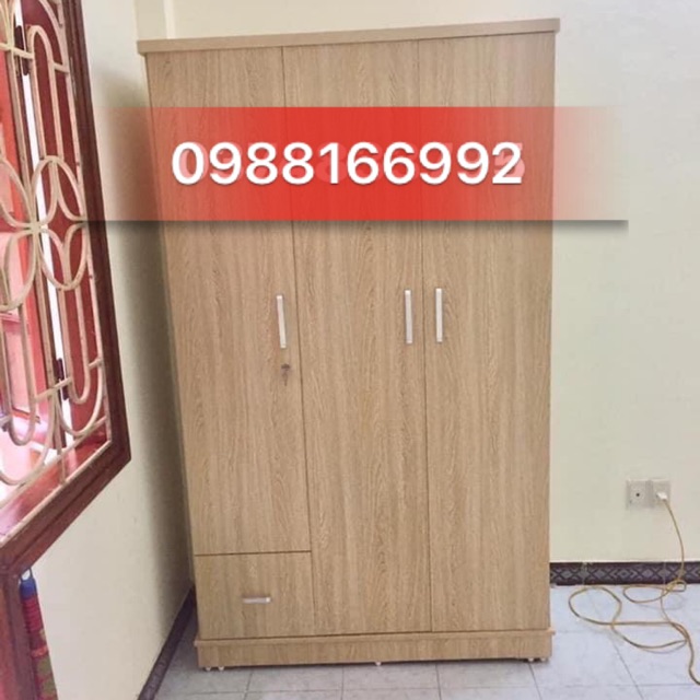 Tủ quần áo gỗ công nghiệp rộng 1m2