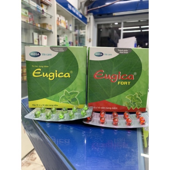 [Chính hãng] Thảo dược Eugica giảm ho - Vỉ 10 viên - ho dầu  Date mới