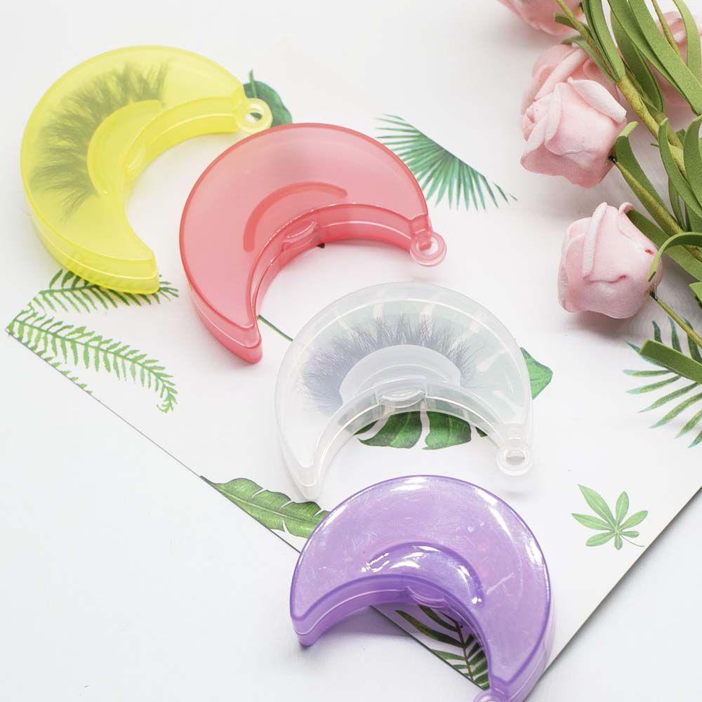 Hộp Nhựa Rỗng Trong Suốt Đựng Lông Mi Giả Hình Mặt Trăng