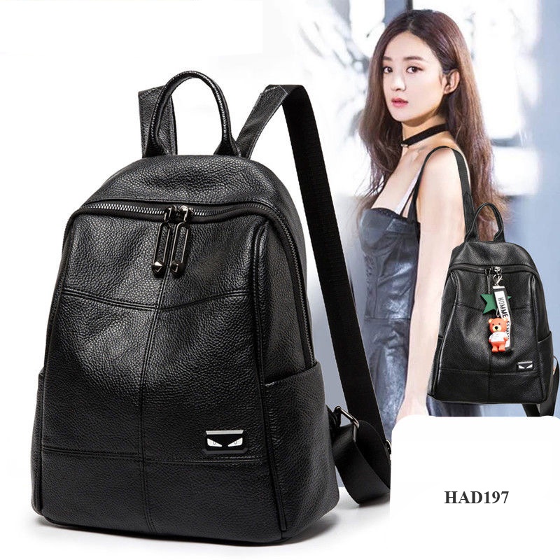 Samdo: Balo kiêm túi xách nữ da thật cao cấp  - Chính hãng Huada - Thời trang Hàn Quốc phù hợp đi chơi đi làm HAD197