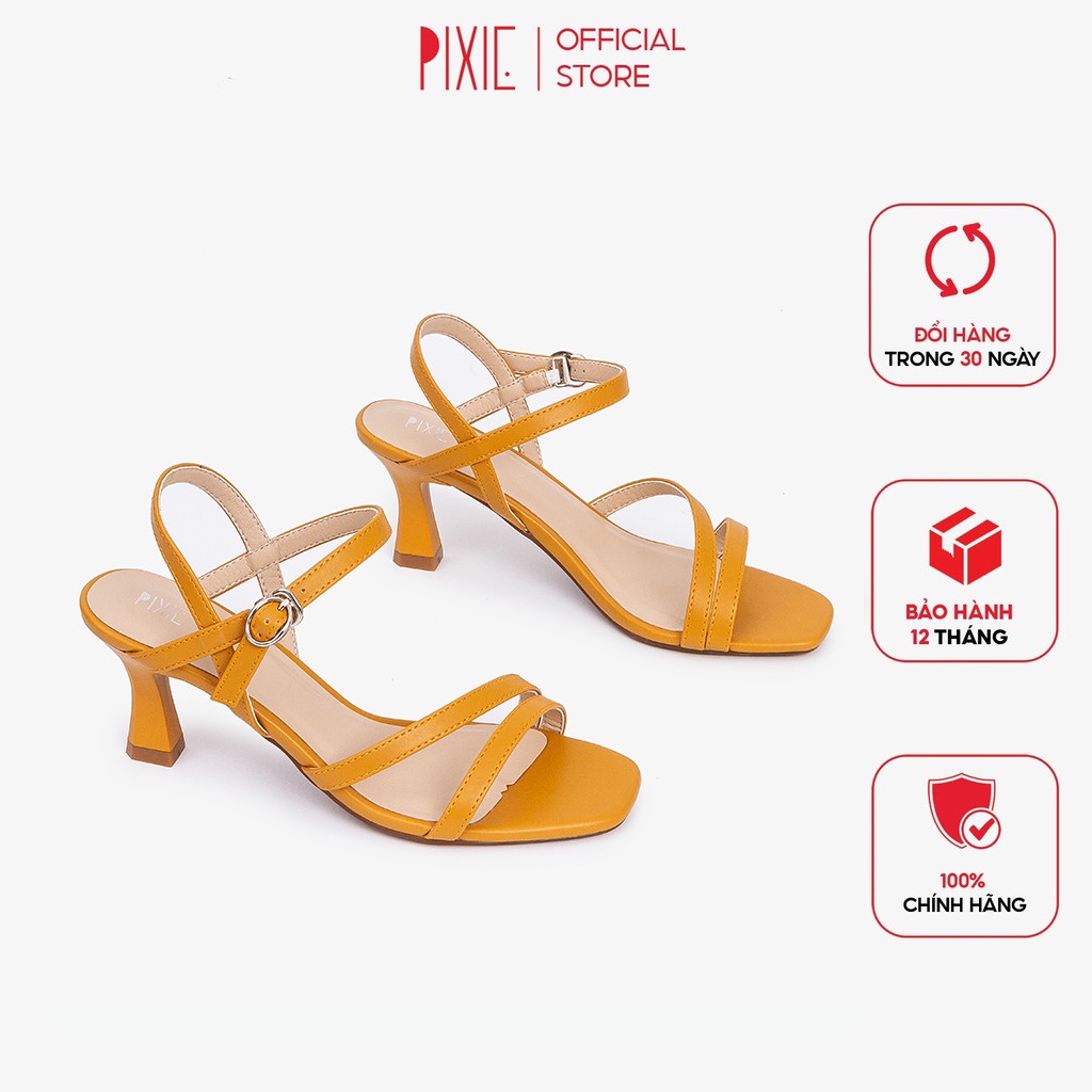 Giày Sandal Cao Gót 7cm Quai Mảnh Pixie X828