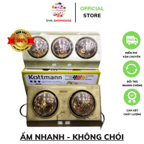Đèn sưởi nhà tắm 3 bóng treo tường , đèn sưởi ấm chống chói lóa mắt, tiết kiệm điện, có công tắc điều chỉnh nhiệt độ