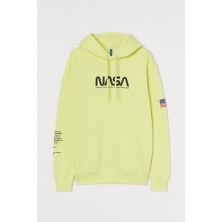 Áo khoác hoodie h & m hnm nasa màu xanh neon