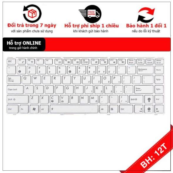 [BH12TH] Bàn phím Laptop Asus K42 K42F K42J K43 K43E K43S Màu đen + trắng Hàng mới-Bảo hành 12 tháng toàn quốc!