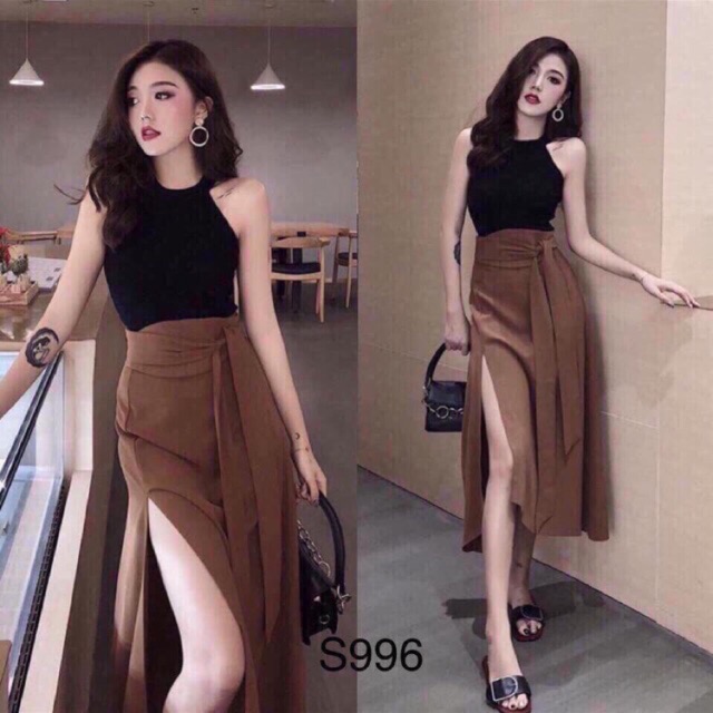 Áo yếm len tăm croptop loại xịn