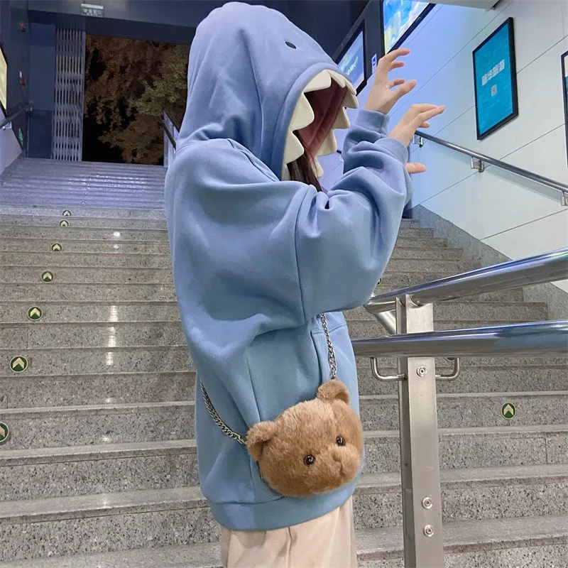 Áo Sweater Dáng Rộng Phong Cách Harajuku Nhật Bản Dễ Thương Cho Mùa Thu/ Đông 2021