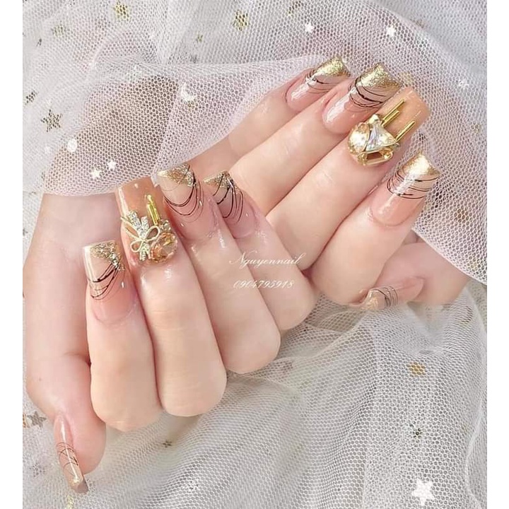 Charm nơ quốc dân charm nail charm đá gắn móng đính móng  Mian