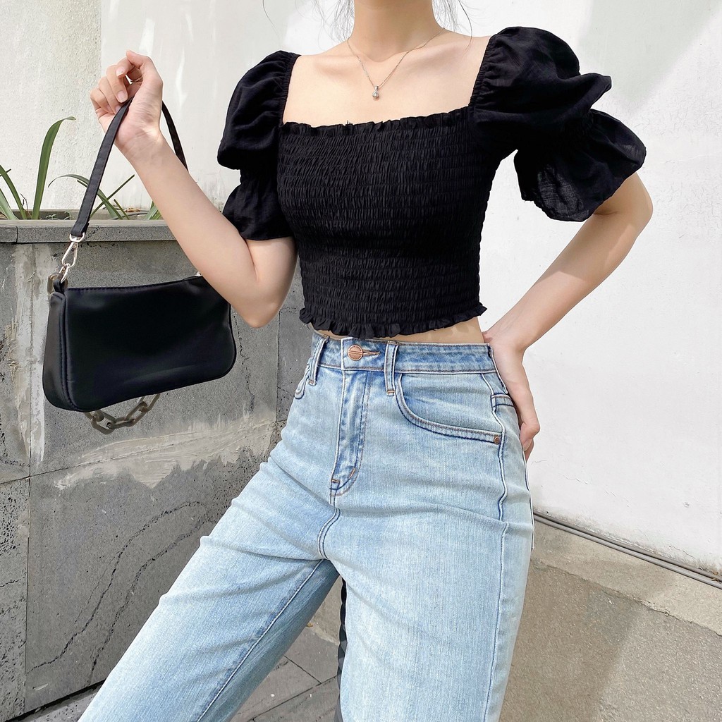 QUẦN JEANS BAGGY XẺ LAI ZAREEN JEA118 XANH DƯƠNG