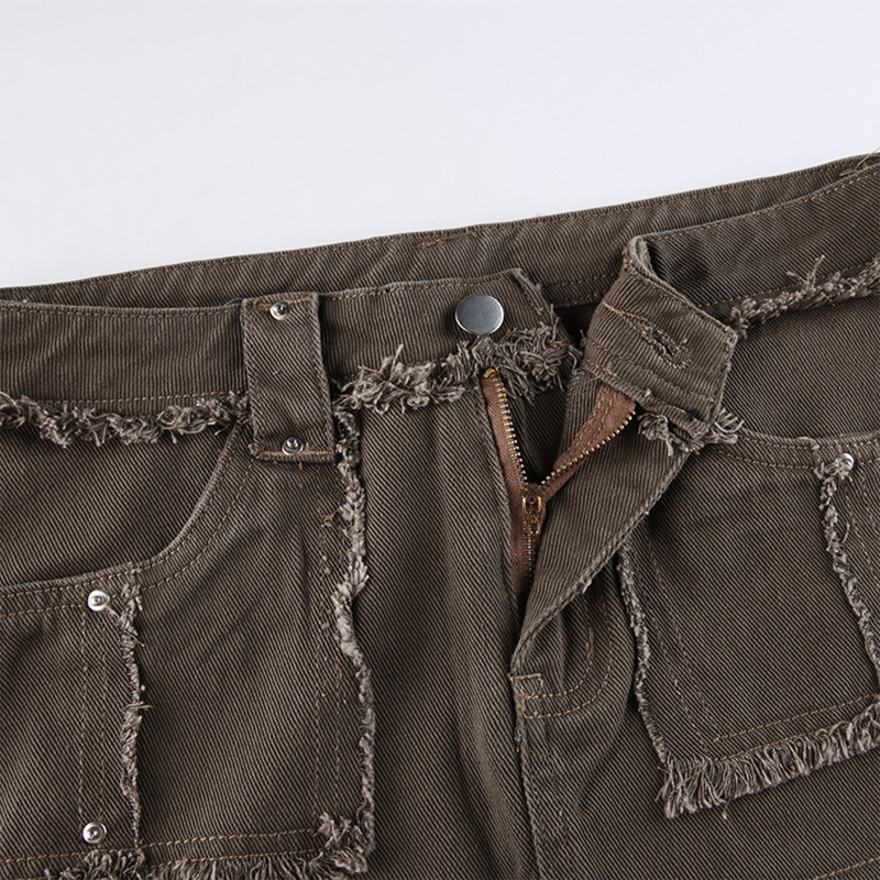 Chân Váy Jeans Lưng Thấp Phong Cách Gothic Thời Trang Cho Nữ Màu Sắc