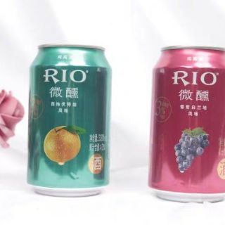 Combo 6 lon nước hoa quả lên men Rio Light 3 độ