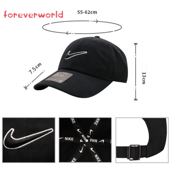 Mũ Lưỡi Trai Thêu Logo Nike Thời Trang Unisex Trẻ Trung Cao Cấp