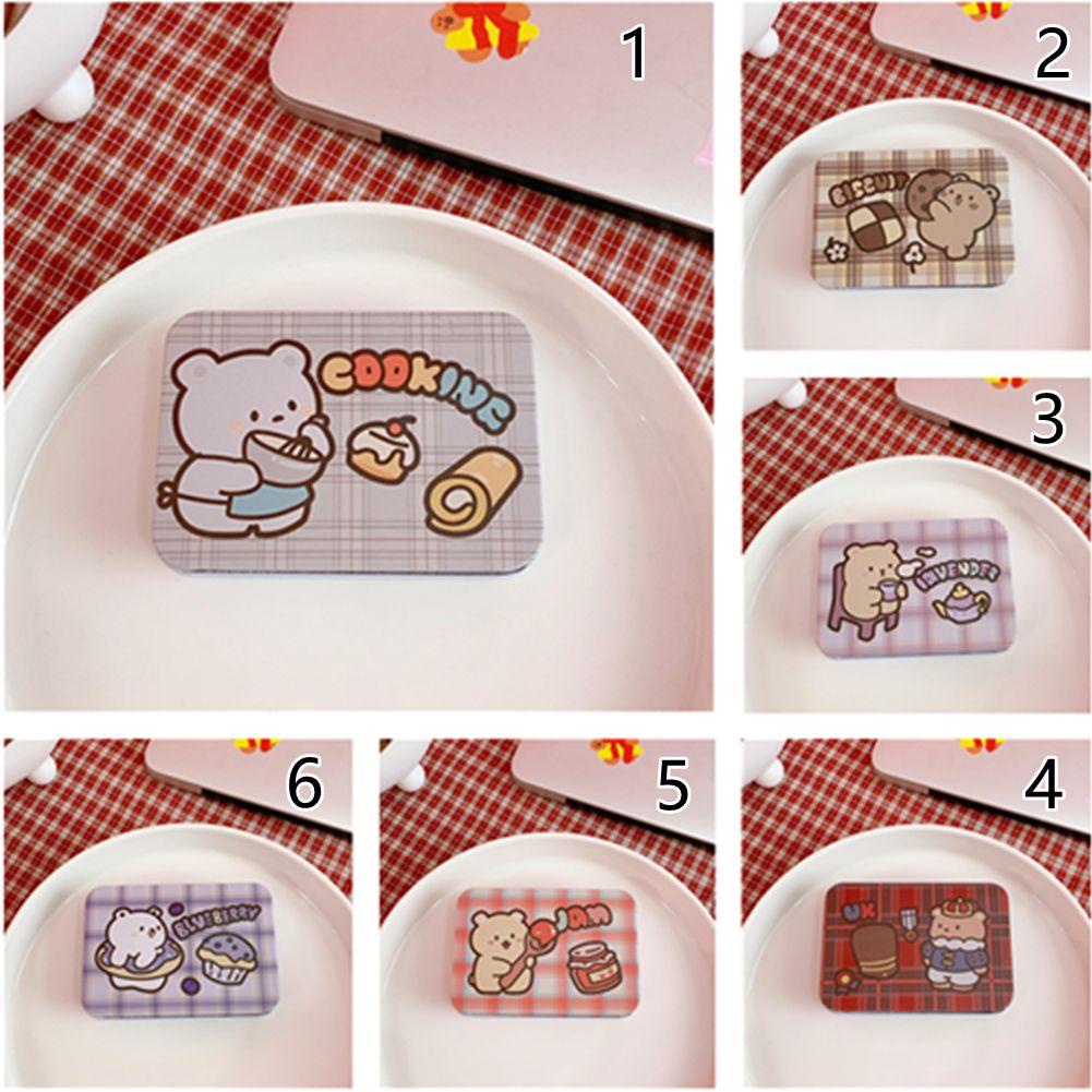 1 Hộp Thiếc Mini In Họa Tiết Gấu Hoạt Hình Dễ Thương Dùng Làm Quà Tặng