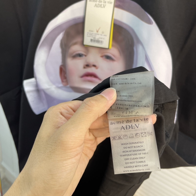 ⚡️ - Áo thun ADLV BABY FACE SHORT SLEEVE T-SHIRT BLACK ASTRONAUT, tee adlv